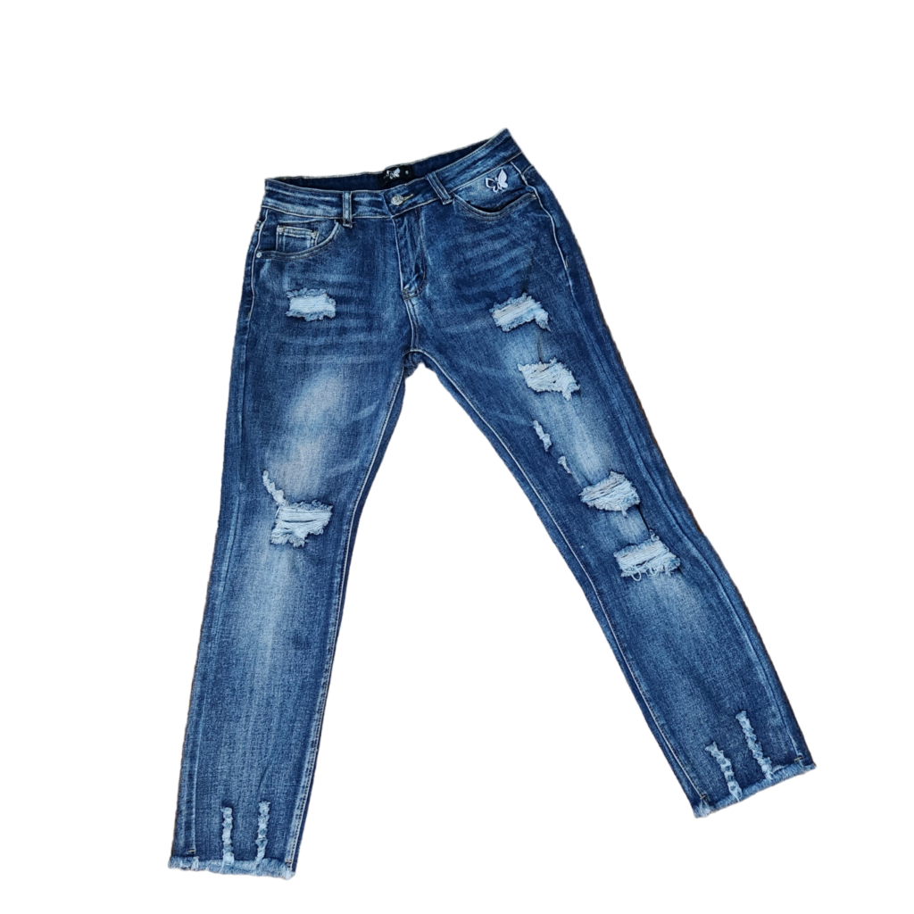 Denim Wings Distressed Jeans | I.L.M.B. Fitness