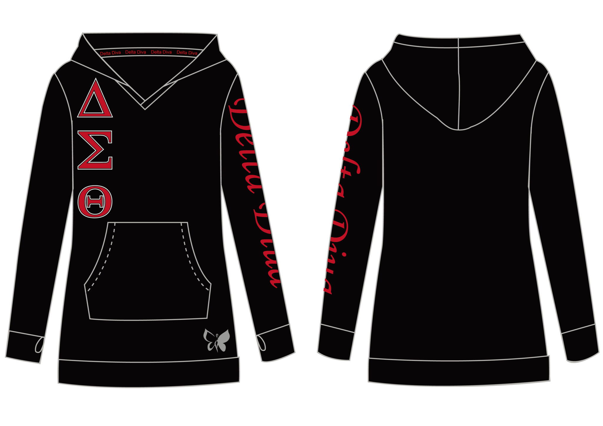 Delta Diva Hoodie Shirt
